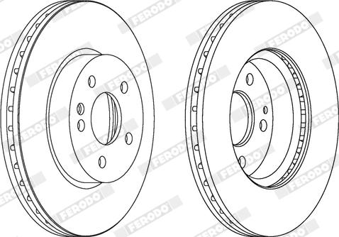 Ferodo DDF1203X - Disque de frein cwaw.fr