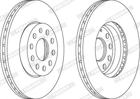 Ferodo DDF1218X - Disque de frein cwaw.fr