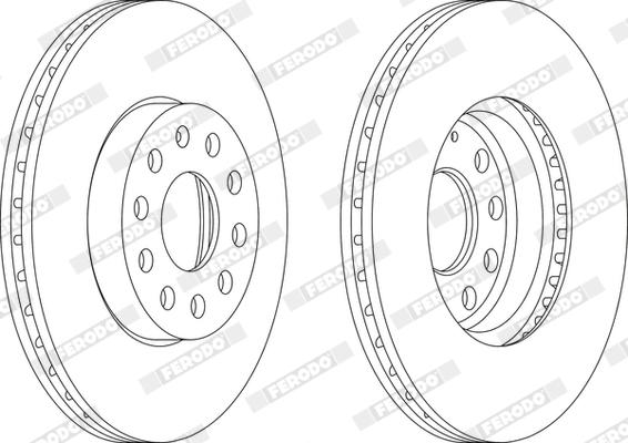 Ferodo DDF1218X - Disque de frein cwaw.fr