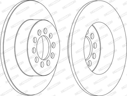 Ferodo DDF1224C-1-D - Disque de frein cwaw.fr