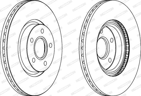 Ferodo DDF1225C - Disque de frein cwaw.fr