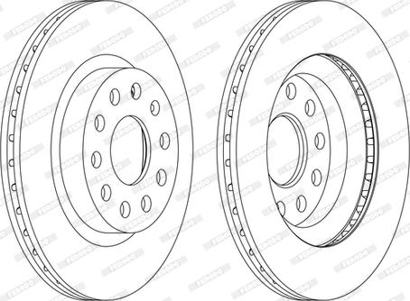 Ferodo DDF1223P-D - Disque de frein cwaw.fr