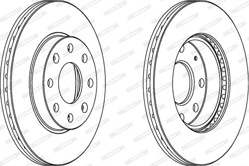 Ferodo DDF1279C - Disque de frein cwaw.fr