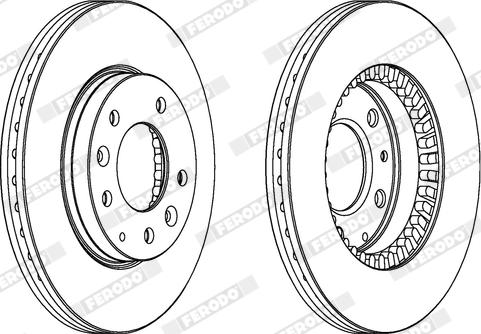 Ferodo DDF1278X - Disque de frein cwaw.fr