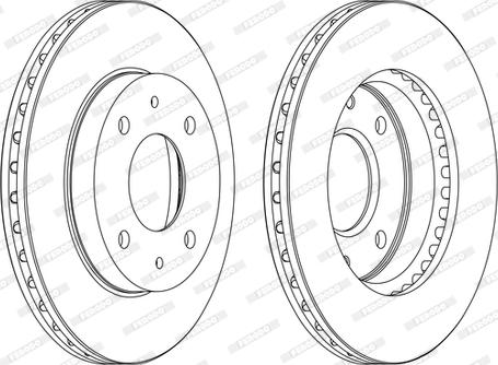 Ferodo DDF390C-D - Disque de frein cwaw.fr