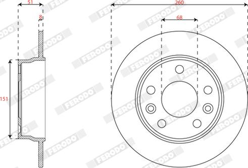 Ferodo DDF3045C - Disque de frein cwaw.fr