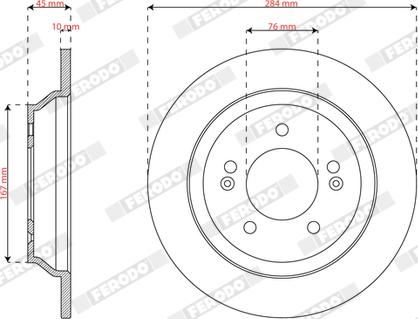 Ferodo DDF3187C - Disque de frein cwaw.fr