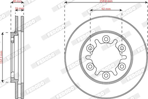 Ferodo DDF2568X - Disque de frein cwaw.fr