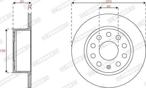 Ferodo DDF2699C - Disque de frein cwaw.fr