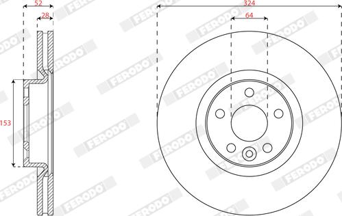 Ferodo DDF2672C - Disque de frein cwaw.fr