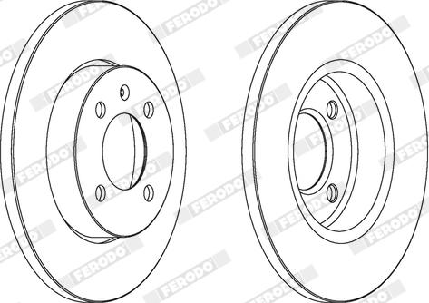 Ferodo DDF205X - Disque de frein cwaw.fr