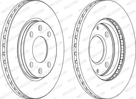 Ferodo DDF214P-D - Disque de frein cwaw.fr