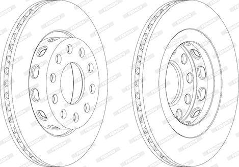 Ferodo DDF218-1 - Disque de frein cwaw.fr