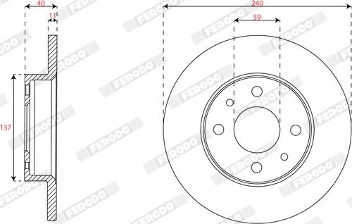 Ferodo DDF2218C - Disque de frein cwaw.fr