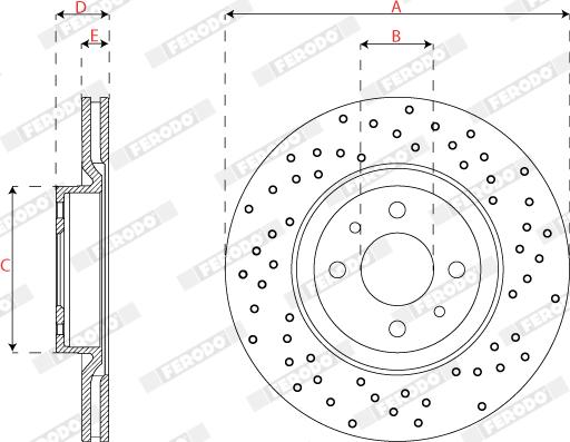 Ferodo DDF2793C - Disque de frein cwaw.fr