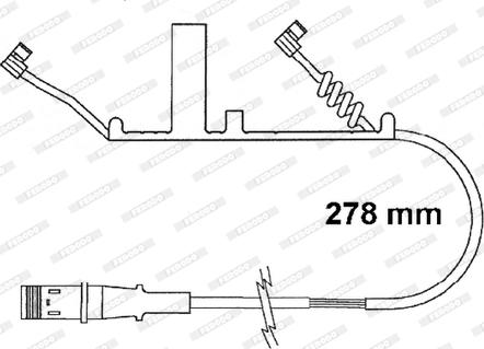 Ferodo FAI161 - Contact d'avertissement, usure des plaquettes de frein cwaw.fr