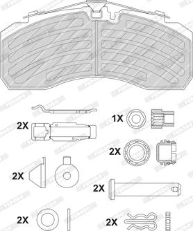 Ferodo FCV4801PTS - Kit de plaquettes de frein, frein à disque cwaw.fr