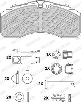 Ferodo FCV4345PTS - Kit de plaquettes de frein, frein à disque cwaw.fr