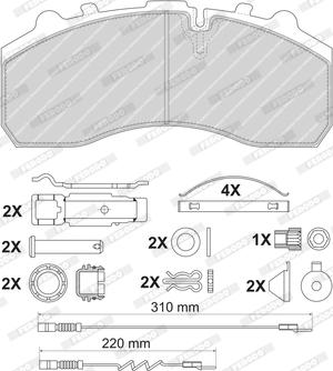 Ferodo FCV4374BFE - Kit de plaquettes de frein, frein à disque cwaw.fr