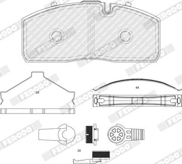 Ferodo FCV5510B - Kit de plaquettes de frein, frein à disque cwaw.fr