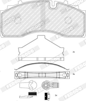 Ferodo FCV5209B - Kit de plaquettes de frein, frein à disque cwaw.fr