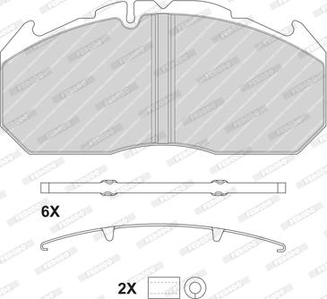 Ferodo FCV1579BFE - Kit de plaquettes de frein, frein à disque cwaw.fr