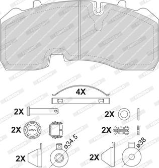 Ferodo FCV1678B - Kit de plaquettes de frein, frein à disque cwaw.fr