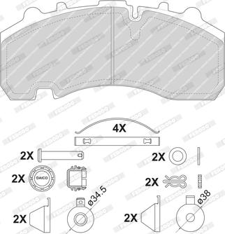 Ferodo FCV1677B - Kit de plaquettes de frein, frein à disque cwaw.fr