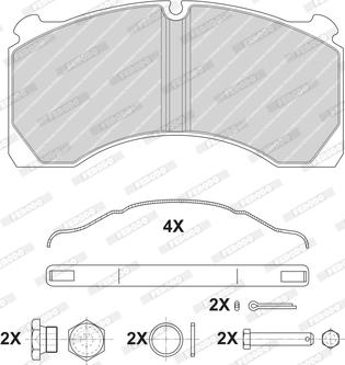 Ferodo FCV1857BFE - Kit de plaquettes de frein, frein à disque cwaw.fr