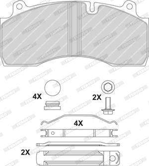 Ferodo FCV1815BFE - Kit de plaquettes de frein, frein à disque cwaw.fr