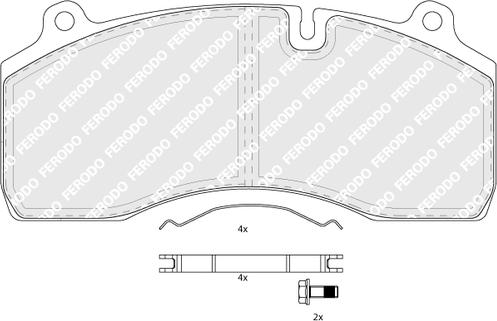 Ferodo FCV1815B - Kit de plaquettes de frein, frein à disque cwaw.fr