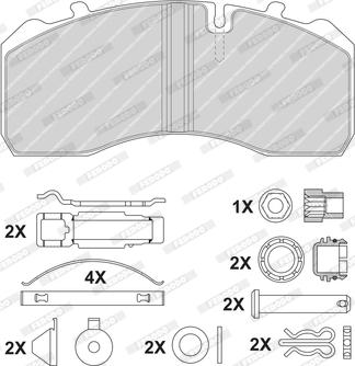 Ferodo FCV1275BFE - Kit de plaquettes de frein, frein à disque cwaw.fr