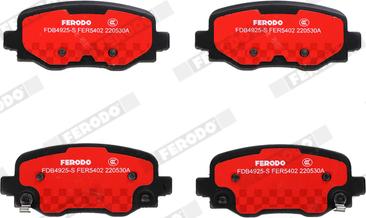 Ferodo FDB4925-S - Kit de plaquettes de frein, frein à disque cwaw.fr