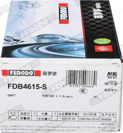 Ferodo FDB4615-S - Kit de plaquettes de frein, frein à disque cwaw.fr