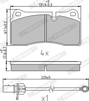 Ferodo FDB4195 - Kit de plaquettes de frein, frein à disque cwaw.fr