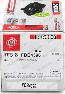 Ferodo FDB4396 - Kit de plaquettes de frein, frein à disque cwaw.fr