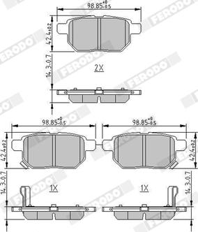 Ferodo FDB4335 - Kit de plaquettes de frein, frein à disque cwaw.fr