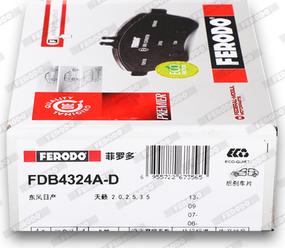 Ferodo FDB4324A-D - Kit de plaquettes de frein, frein à disque cwaw.fr