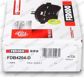 Ferodo FDB4204-D - Kit de plaquettes de frein, frein à disque cwaw.fr