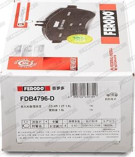 Ferodo FDB4796-D - Kit de plaquettes de frein, frein à disque cwaw.fr