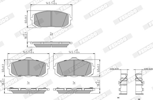 Ferodo FDB5424 - Kit de plaquettes de frein, frein à disque cwaw.fr