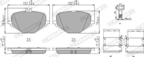 Ferodo FDB5422 - Kit de plaquettes de frein, frein à disque cwaw.fr