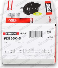 Ferodo FDB5093-D - Kit de plaquettes de frein, frein à disque cwaw.fr