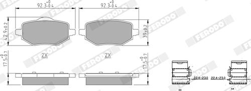 Ferodo FDB5197 - Kit de plaquettes de frein, frein à disque cwaw.fr