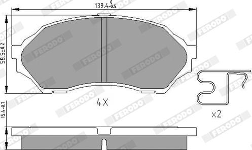 Ferodo FDB1455 - Kit de plaquettes de frein, frein à disque cwaw.fr