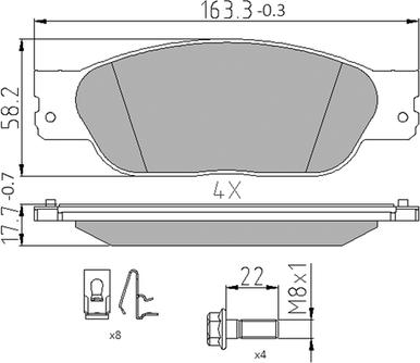 Ferodo FDB1485 - Kit de plaquettes de frein, frein à disque cwaw.fr