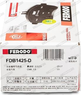 Ferodo FDB1425-D - Kit de plaquettes de frein, frein à disque cwaw.fr