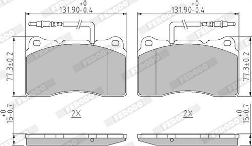 Ferodo FDB1545 - Kit de plaquettes de frein, frein à disque cwaw.fr