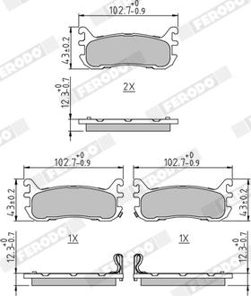 Ferodo FDB1012 - Kit de plaquettes de frein, frein à disque cwaw.fr