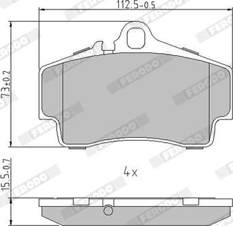 Ferodo FDB1308 - Kit de plaquettes de frein, frein à disque cwaw.fr